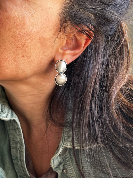 Double silver studs