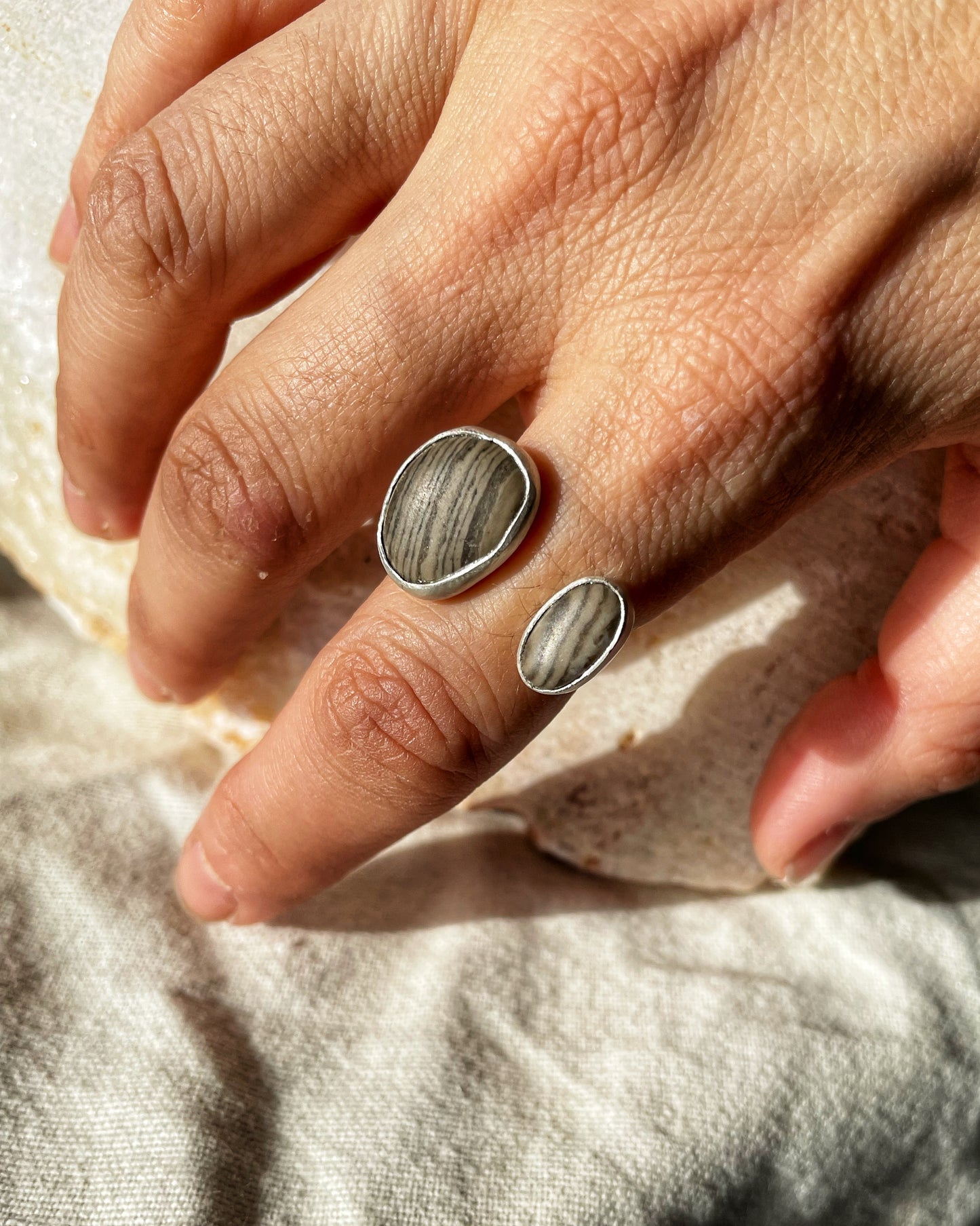 Twin Pebbles Ring