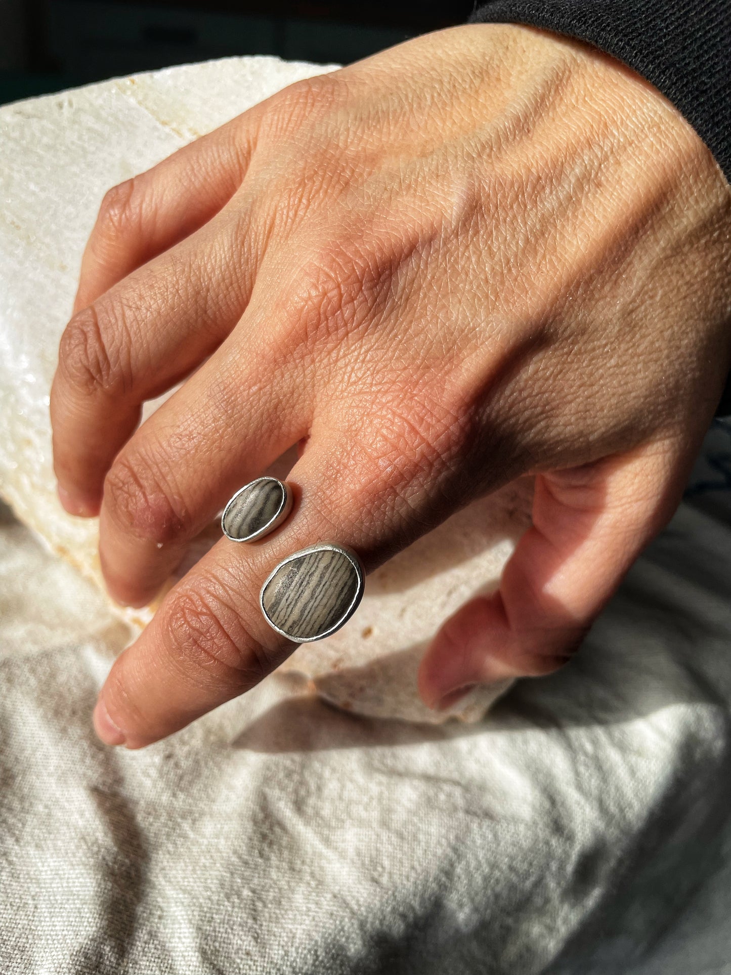 Twin Pebbles Ring