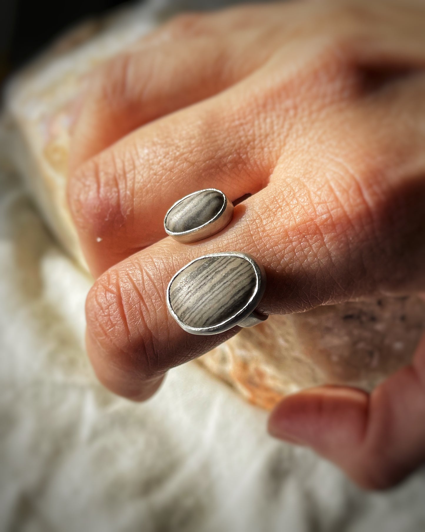 Twin Pebbles Ring
