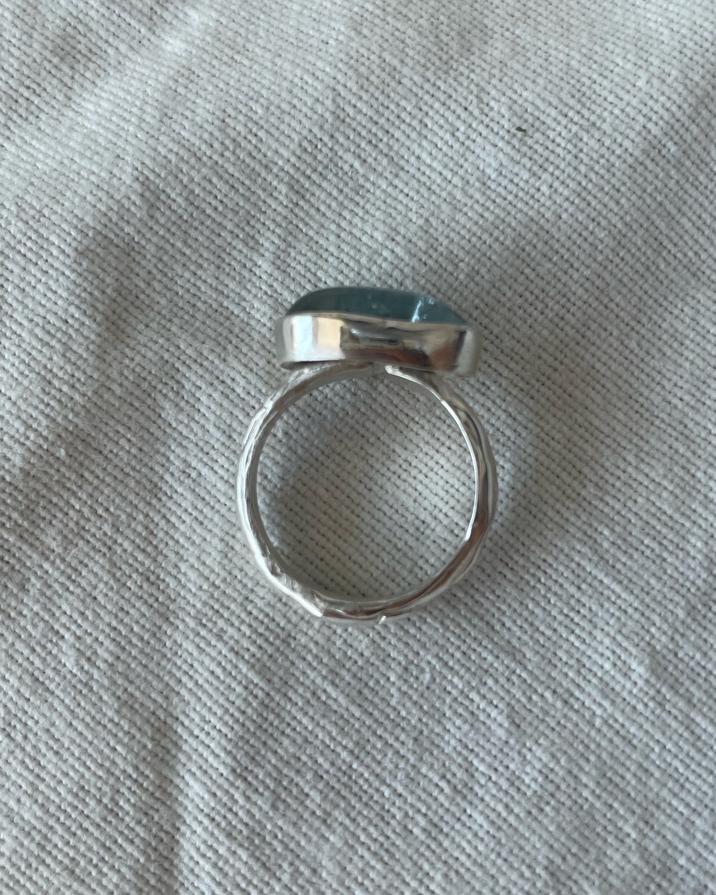 Aquamarine silver ring