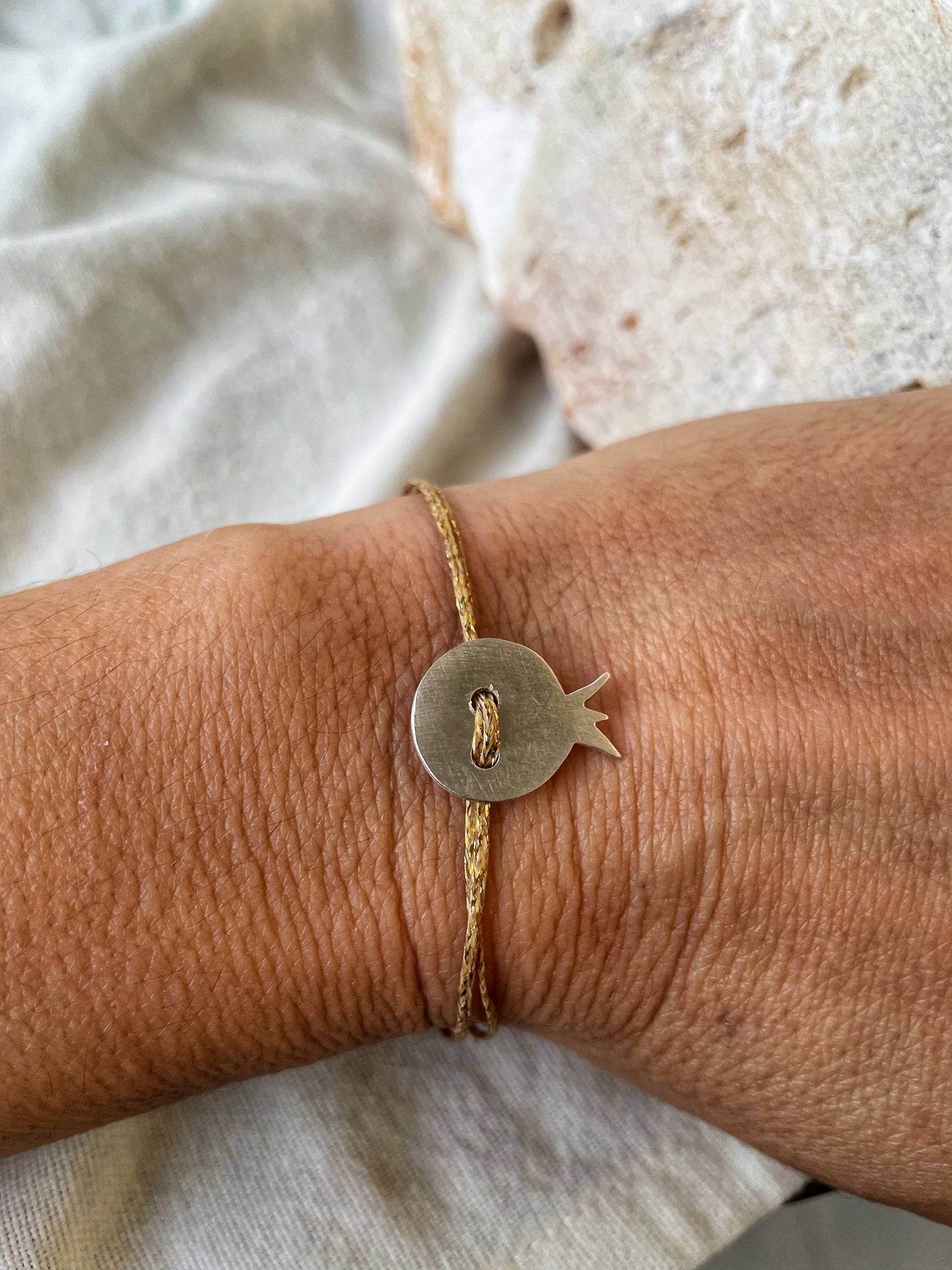 Pomegranate charm bracelet