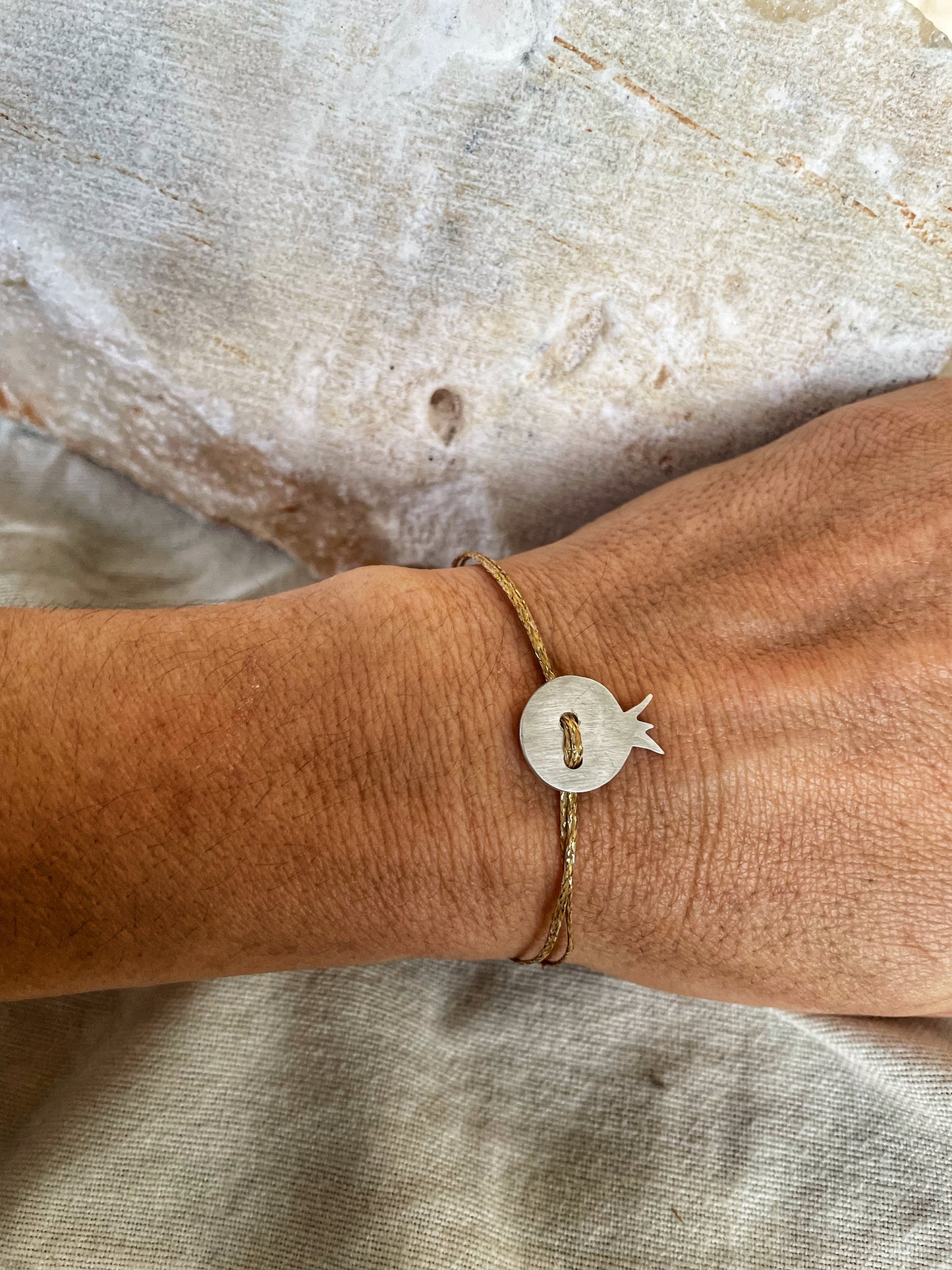 Pomegranate charm bracelet