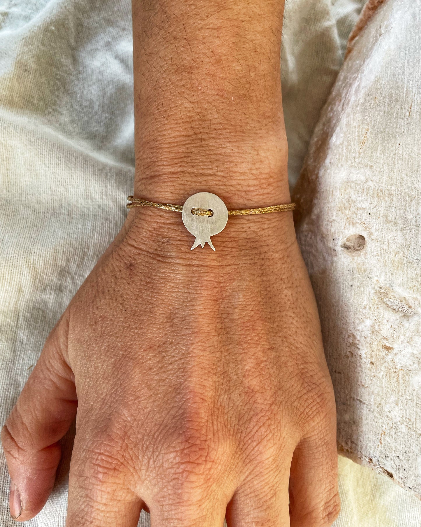 Pomegranate charm bracelet