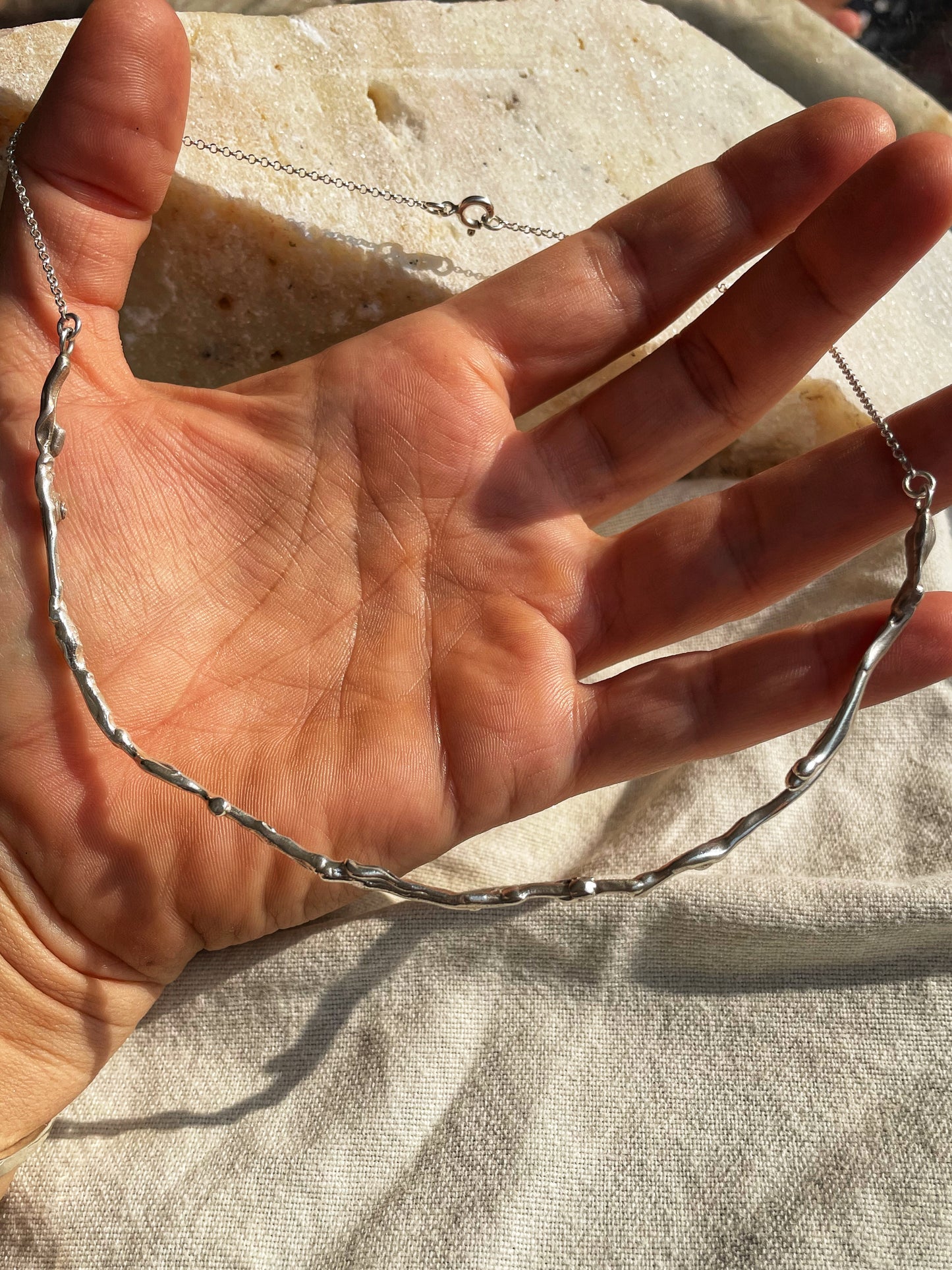 Silver Branch Choker