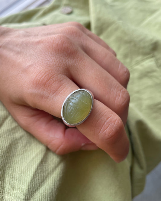 Scarab amulet ring