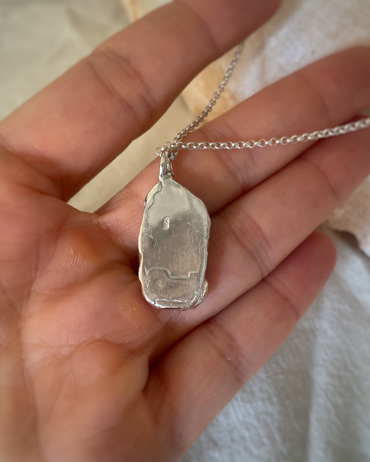 Anafi green sea glass pendant