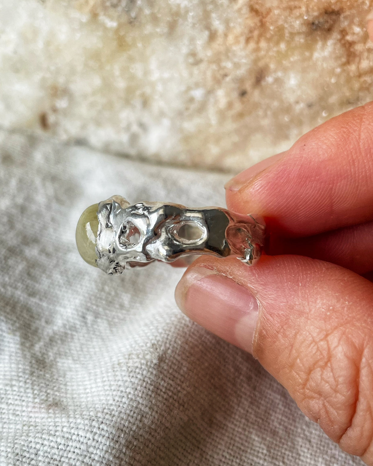Golden veil ring
