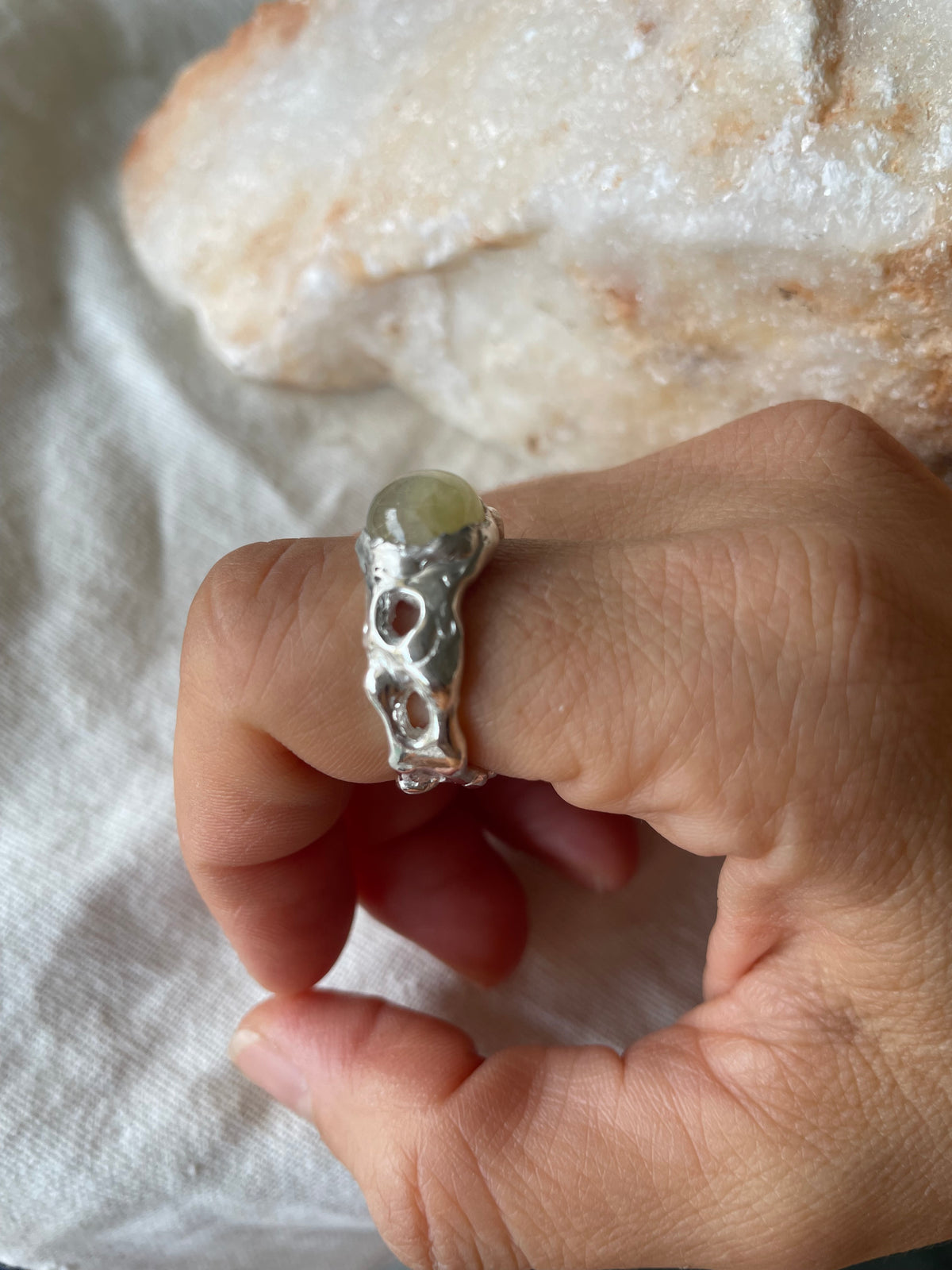 Golden veil ring